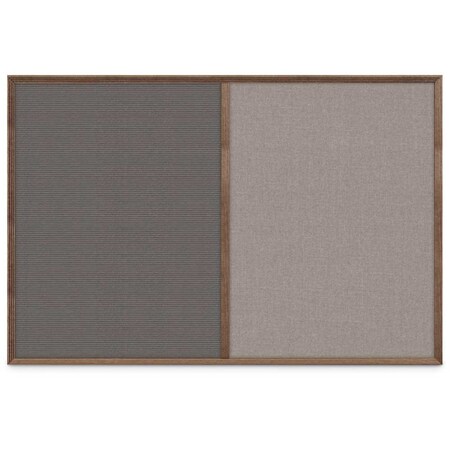 United Visual Products Slim Style Indoor Enclosed Corkboard, 24 UV502SC-WHITE-RUBBER